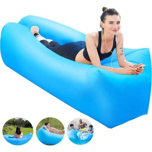 Volwassen Strand Lounge Stoel Snelle Vouwen Camping Slaapzak Waterdichte Opblaasbare Sofa Bag Lui Camping Slaapzakken Air Bed