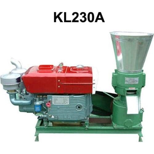 Pellet Press 22HP Diesel Engine KL230A Biomass Pellet Mill Animal Feed / Wood Pellet Machine With Electric Start
