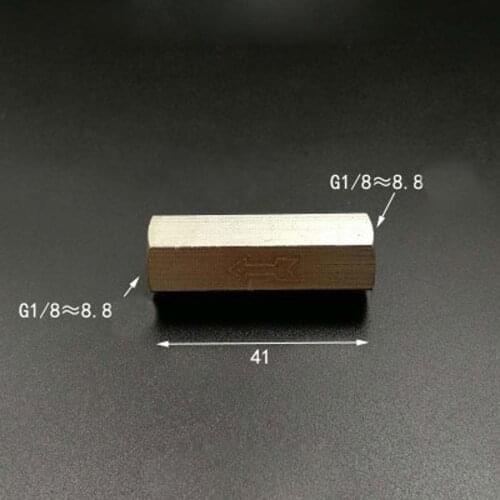 DN6 1/8" BSP Female Nickel Plated Brass Check Valve One Way Non-Return Water Gas Oil Hex Rud Min 2 Bar Pneumatic