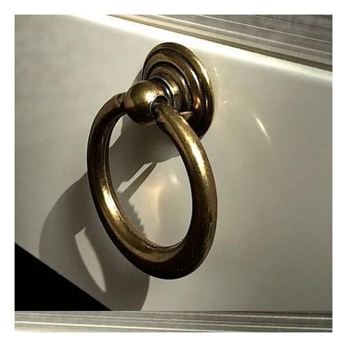 Dresser Drop Pull Drawer Knob Handles Ring Kitchen Cabinet Pulls Knobs Handle Metal Antique Bronze Decorative hardware