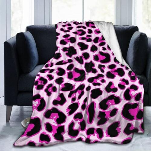 2021 high quality leopard stripe blanket winter bedspread happy nap blanket beach blanket bedding and decoration