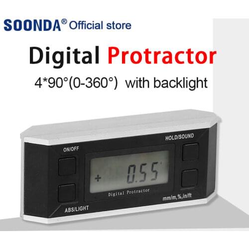 Metal Angle Gauge 0-360 Degree Electronic Digital Protractor Inclinometer Angle Finder level Angle Box Meter Measuring Tools