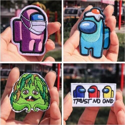 Cartoon robot Embroidery Seaweed monster Patches Iron On Clothes 3D for Clothes DIY Jacket Stickers T-shirt clothing accessories