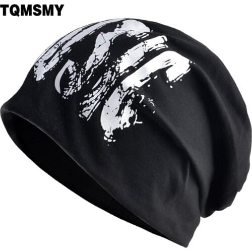 Soft Cotton fabric hats For women Autumn beanies double layer Turban hat Casual Unisex Hip Hop caps men spring cap Bonnet