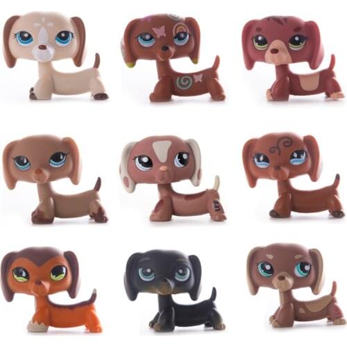Real lps smallest pet shop toy dachshund shorthair cat pink cat shepherd dog kids children christmas gifts toys