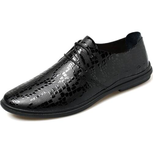 2021 Spring new fashion casual mens shoes British trend casual PU leather shoes Elegant luxury business Flats Shoes