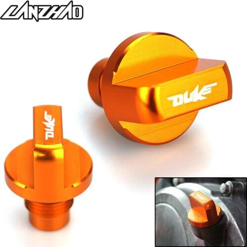 Orange Motorcycle Engine Magnetic Oil Drain Plug CNC Aluminum for KTM DUKE 390 2013-2018, DUKE 125/200, Duke 250 2017 2018