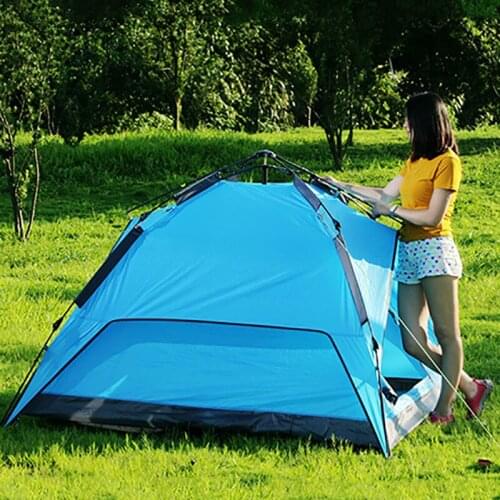 Emblem antelope outdoor tent 3-4 person Double layer hydraulic automatic Waterproof Speed open camping tent