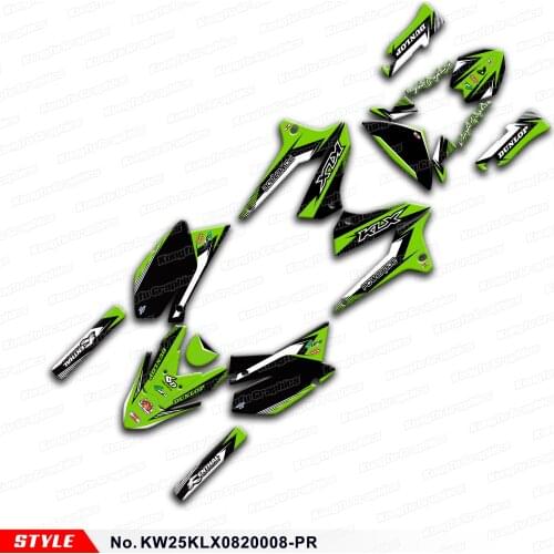 AFTERMARKET Decals Stickers Off-road Décor for KLX 250 S D-Tracker X Final Edition 2008 to 2020, Style No.KW25KLX0820008-PR