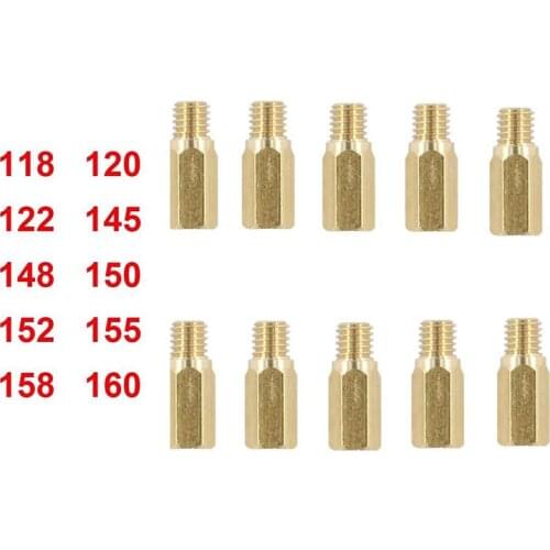 Professional 10pcs Carburetor Main Jet Kit for Keihin OKO KOSO PE PWK Main Jet Motorcycle Carburetor accessories