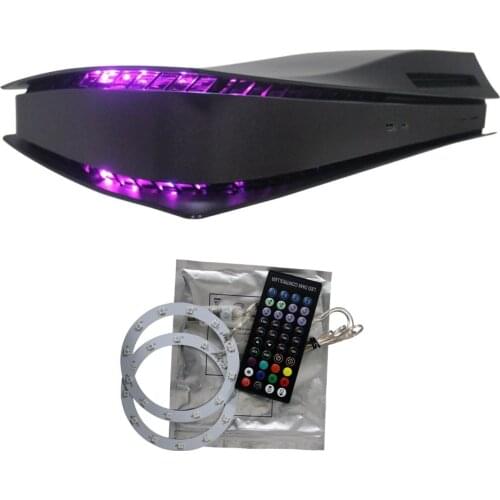 RGB Marquee Pickup Function Lamp And Shell for PS5 Console Symfony Multiple Effects With LED Light Strip With Host Case Cover