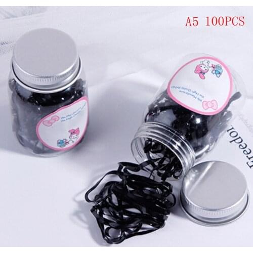 100 Pcs/200 Pcs Children Colorful Disposable Elastic Bands Hair Bands RopesGirls Ponytail Holder Hair Accessories