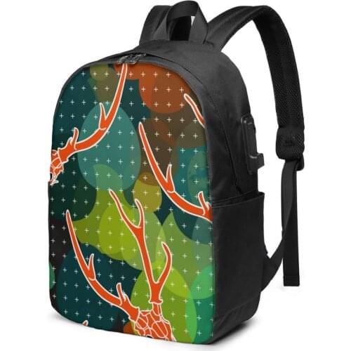 Crosses And Sugar Skull Women Men Backpack USB Charge School Bag For Girl Boy Travel Laptop Bookbag Daypack