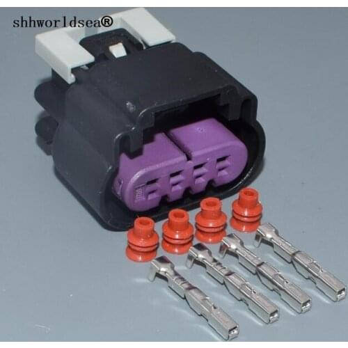 Shhworldsea 4 pin 1.5mm auto housing plastic plug wiring harness waterproof connector female plug 15466325