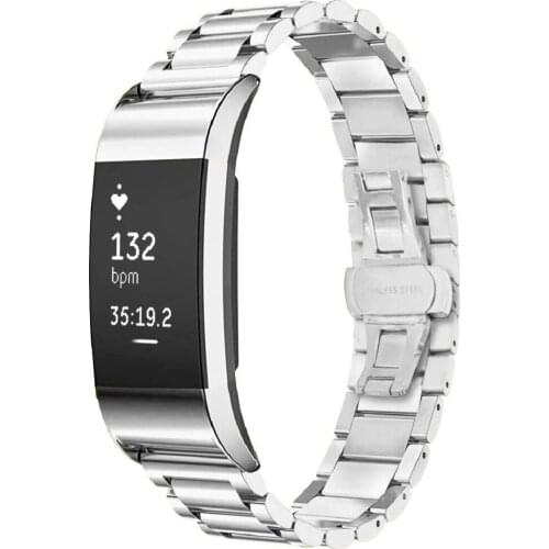For Fitbit Charge 2 Stainless Steel Replacement Wristband Bracelet Metal Strap, Suitable for Fitbit Charge 2 Watch Accessories
