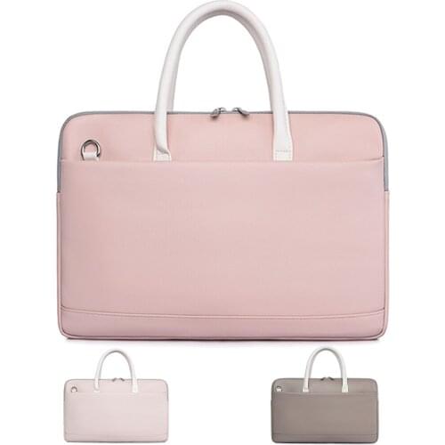 Laptop Bag Handbag For MacBook Pro 13 Case Xiaomi Samsung Dell Notebook For 13.3 14 15.6 Inch PU Leather Waterproof Computer Bag