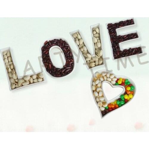 Wedding Decoration, Ceramic LOVE Dishes, Party and Wedding Serving Decor Plates
