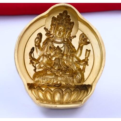 Tsa tsa par Topknot honour - mother wiping mold/brass Buddha handicraft collection / / mud brush/religious worship Buddha rub