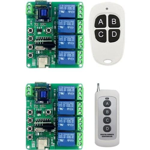 Smart Home Switch AC70-277V 4 Channel WIFI IR Control Roll Gate Jog Inching Self-Locking for Alexa Google Home