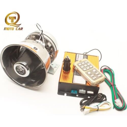 Universal Loudspeaker Horn Multi-tone 12 Sound Alarm 200W 12V Police Siren Megaphone Wireless Control for Car Boat Truck Speaker