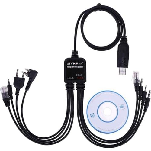 H05A 8 in 1 USB Programming Cable for baofeng for Motorola TYT QYT multiple Radios 1.3m/4.26 ft