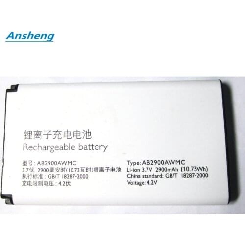 Ansheng High Quality 2900mAh AB2900AWMC battery for PHILIPS Xenium X1560 X5500 CTX5500 CTX1560 Mobile Phone