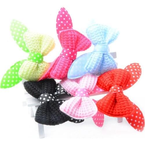 10Pcs Pet Dog Hairpin Cute Cat Rabbit Ears Bowknot Puppy Kitten Hair Grooming Hair Clips for Small Dogs Cats Pet Accessories