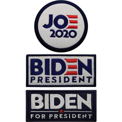 1 Pc LIBERWOOD Joe Biden - President Tactical Embroidered Patch Hook and Loop Badge Appliques for Clothing Caps USA 2020