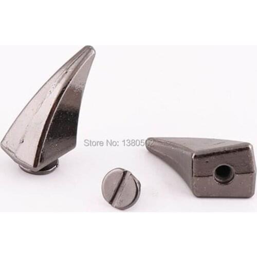 10sets Black Color Horn Shape Metal Screw Spike Rivets for Garment Leather Clothes Bag Shoes