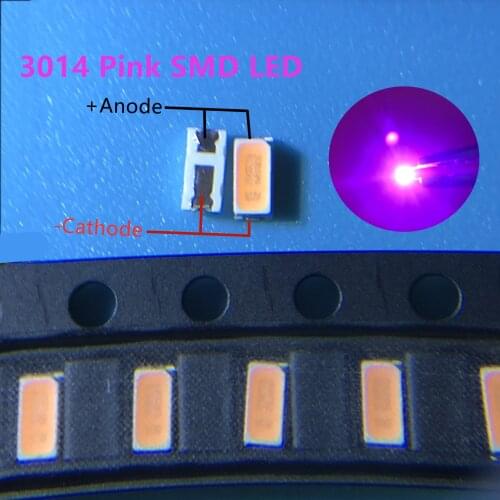 1000pcs 0603 Pink Ultra Bright SMD SMT LED light-emitting diodes High quality New 0.2w