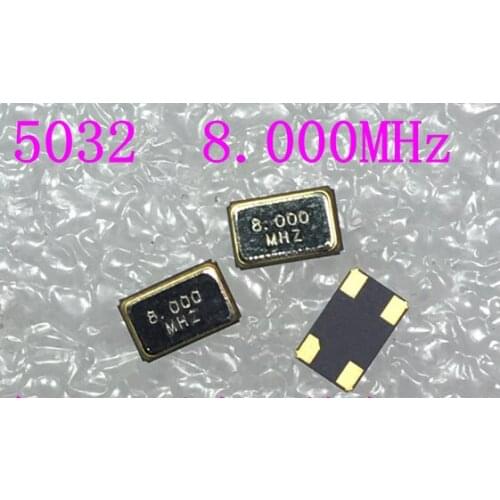50PCS/LOT SMD active crystal resonator 5032 8M 8.000MHz 5.0*3.2mm 4 Pin New original