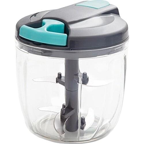 500/900ml Kitchen Manual Vegetable Pound Garlic Cutter Chopper Meat Mincer Grinder Hand Pull Food Chopper