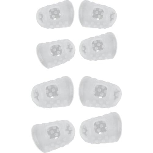 8Pcs New Soft Silicone Guitar Thumb Finger Picks Protector Fingertips Transparent, 4 Pcs XXS & 4Pcs S