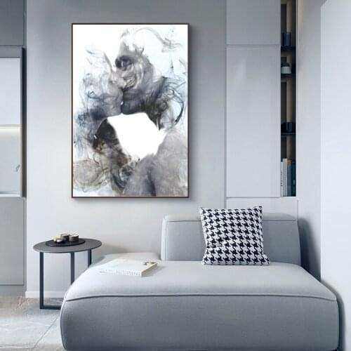 Abstract Lovers Kiss Canvas Painting Modern Posters and Prints High Quality Wall Art Picture for Living Room Home Decoration