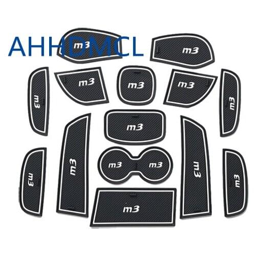AHHDMCL Car Door Groove Mat Gate Slot Cup Storage Pad Mat For Haima M3 Without Armrest Box Edition 2013 2014 2015