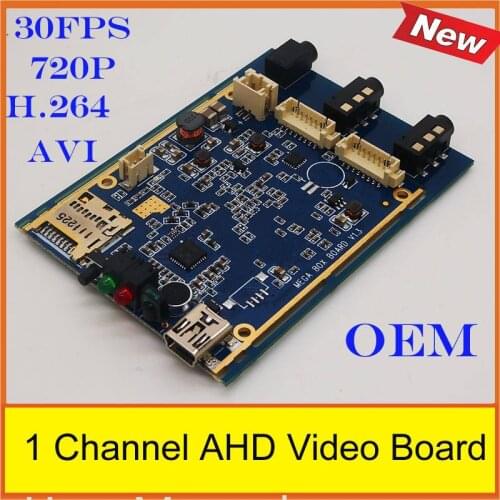 FREE SHIPPING Real time 1CH Mini AHD XBOX DVR PCB Board up to (1280*720P) 30fps support 128GB sd Card