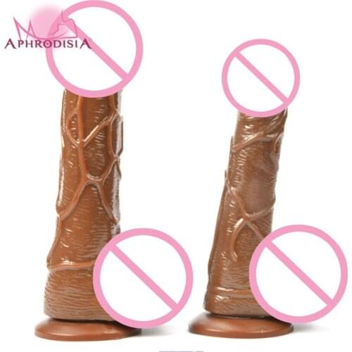 Large Waterproof Flexible realistic penis with textured shaft life-like Dildo with Suction cup Sex toys for women