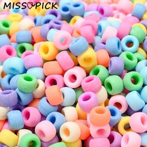 6*9mm 100pcs Acrylic Beads Candy Color Loose Spacer Beads Charms for Jewelry Making Handmade DIY Bracelet Necklace Accessories