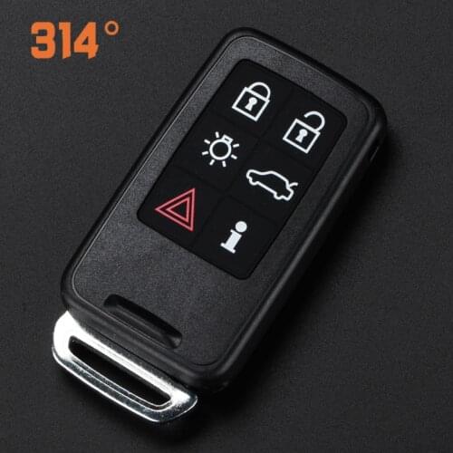 Six-button Black Smart Car Key Remote Control Replacement Shell Suit For Volvo S60/lxc60/s80/lv60/v40 Car Key Shell Accessories
