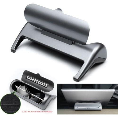 Sunglasses Holder for Tesla Model 3 Model Y Eyeglass Cases Storage Box Silver Car Organizer
