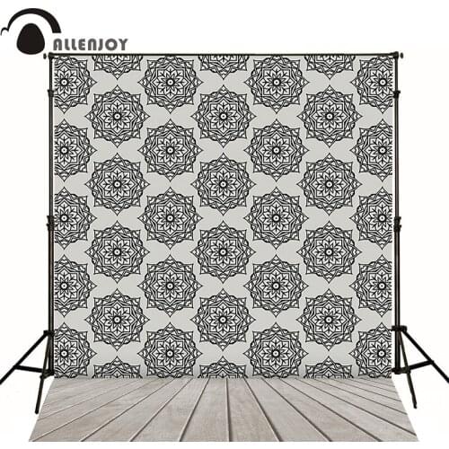 Allenjoy photography backdrops floral victorian frame black luxury elegant backgrounds for photo studio send folded no creases