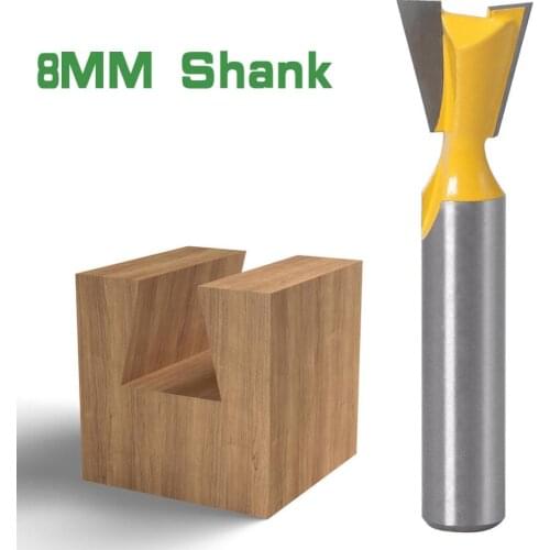 Router bit 8mm Shank Dovetail Joint milling toos 14 Degree Woodworking Engraving Bit Milling Cutter for Wood High Quality 9/16"