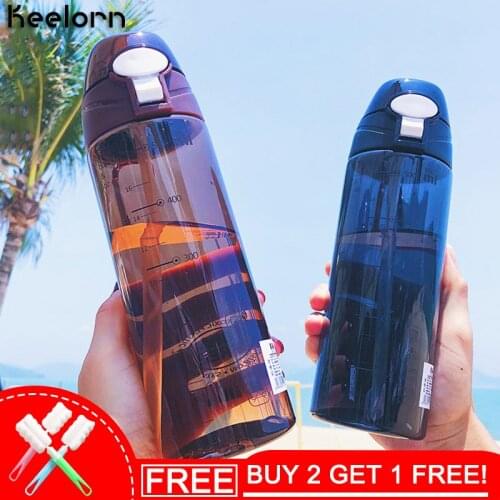 Keelorn 500ml 600ml High Quality Water Bottle Sports Large Capacity Kettle Fitness Outdoor Adult Plastic Thermal Water Bottles
