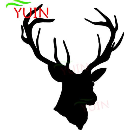 Creative Hunting Cars Styling Cool Deer Head Car Sticker Fashion PVC Window Decoration Accessories Motorcycle Waterproof Decal