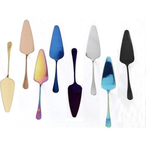 Pastry KitchenStainless Steel Pizza Shovel Golden Silver Cake Butter Cheese Ice Cream Dessert Cutter Food Helper Turner Divider