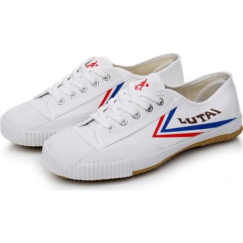 USHINE EU26-46 Canvas KungFu Shoes Martial Arts TaiChi Taekwondo WuShu Karate Sports Shoes Sneakers Shoes Children Adult