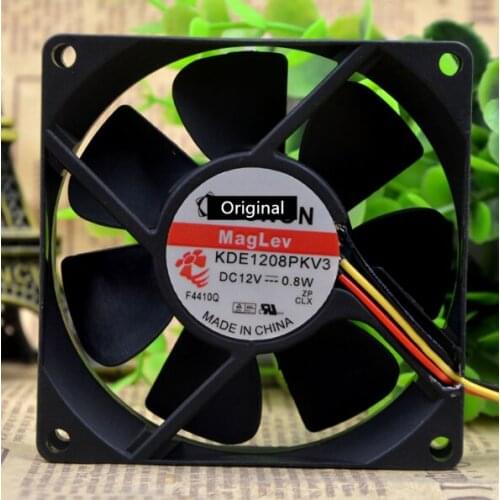 Original 100% working KDE1208PKV3 13.MS.AF.GN 12V 0.8W 80mm 8020 fan 80*80*20MM cooling fan