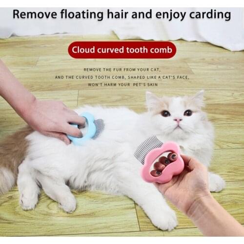 Pet Massage Brush Shell Shaped Handle Pet Grooming Massage Tool To Remove Loose Hairs Pet Comb For Gatos