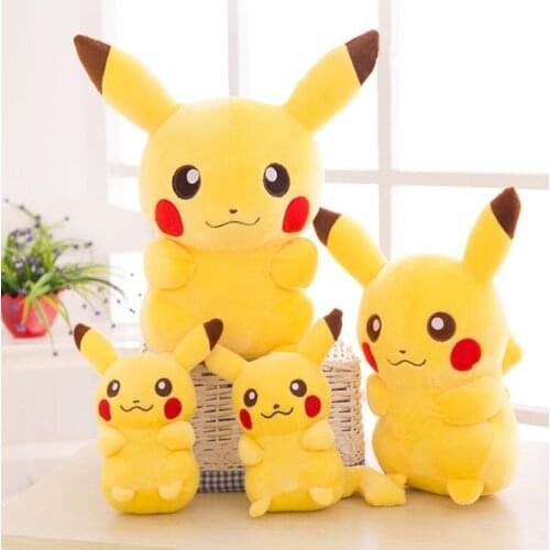 20cm TAKARA TOMY Pokemon Pikachu Plush Toys Stuffed Toys Japan Movie Pikachu Anime Dolls Christmas Birthday Gifts for Kids