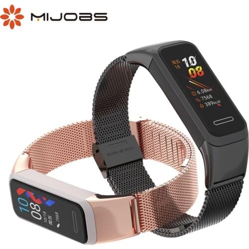 For Huawei Band 4 Strap Smart Wristband Stainless steel Metal Bracelet Band for Huawei Honor band 5i Compatible band 4 Correa